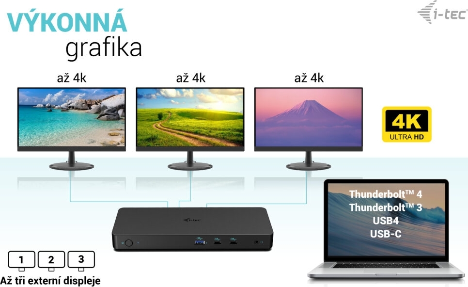 i-tec USB-C Triple 4K Display Docking Station Gen2 Pro, PD 100W