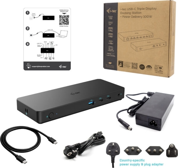 i-tec USB-C Triple 4K Display Docking Station Gen2 Pro, PD 100W