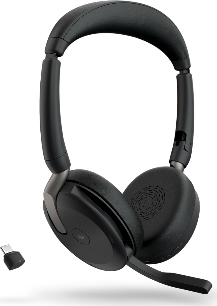 Jabra Evolve2 65 Flex/Stereo/ANC/USB-C/BT-USB/Bezdrát/MS/Černá