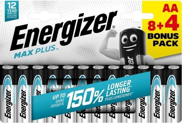 Energizer LR6/12 Max Plus AA 8+4 zdarma