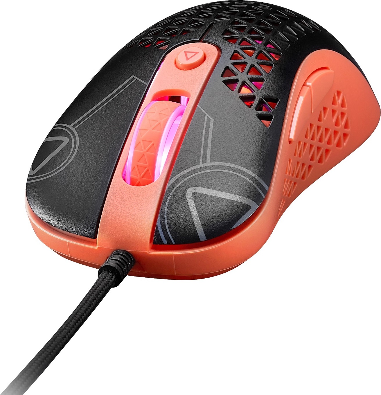 Adata XPG Slingshot Mera Edition/Herní/Optická/Pro praváky/12 000 DPI/Drátová USB/Černá-oranžová