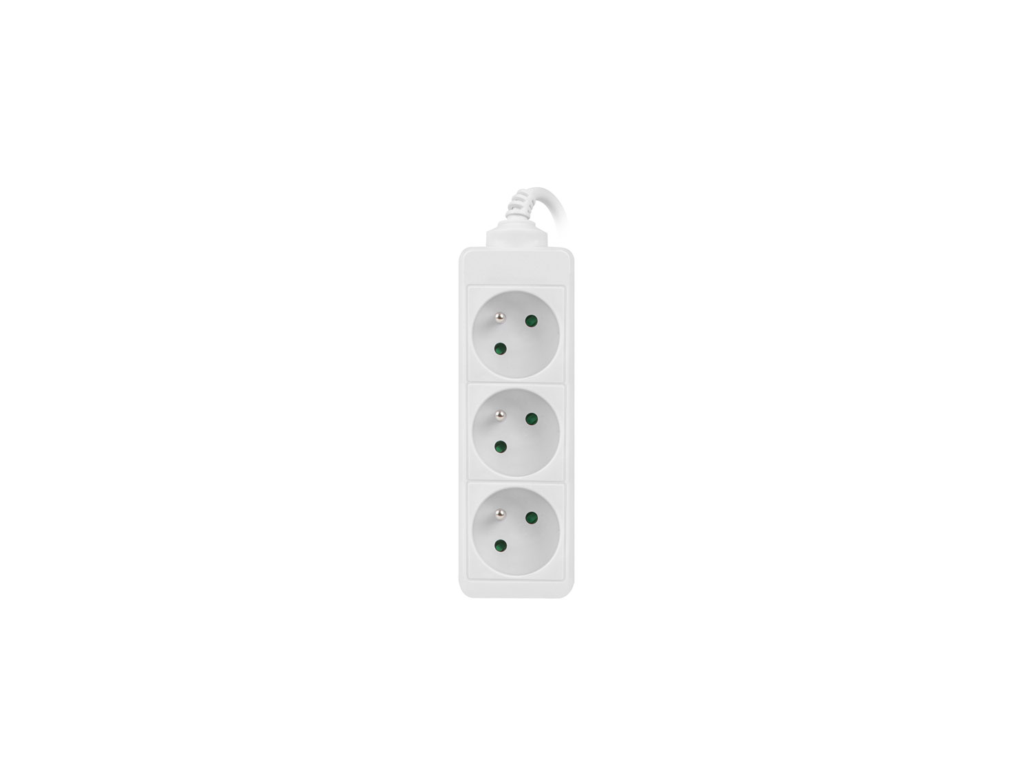 NATEC Prodlužovací kabel Lanberg PS0, 3 zásuvky, 1,5m, bílá