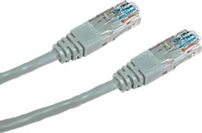 DATACOM Křížený UTP patch kabel 0,5m Cat5e šedý