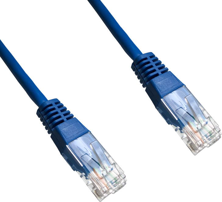 DATACOM Patch cord UTP CAT5E 1,5m modrý