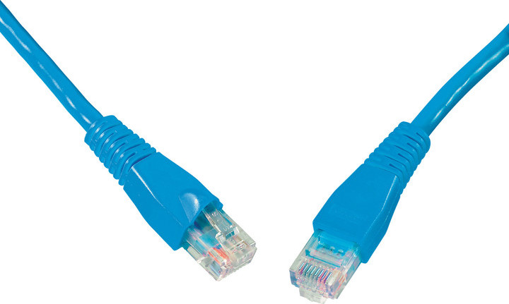 SOLARIX patch kabel CAT5E UTP PVC 15m modrý snag-proof