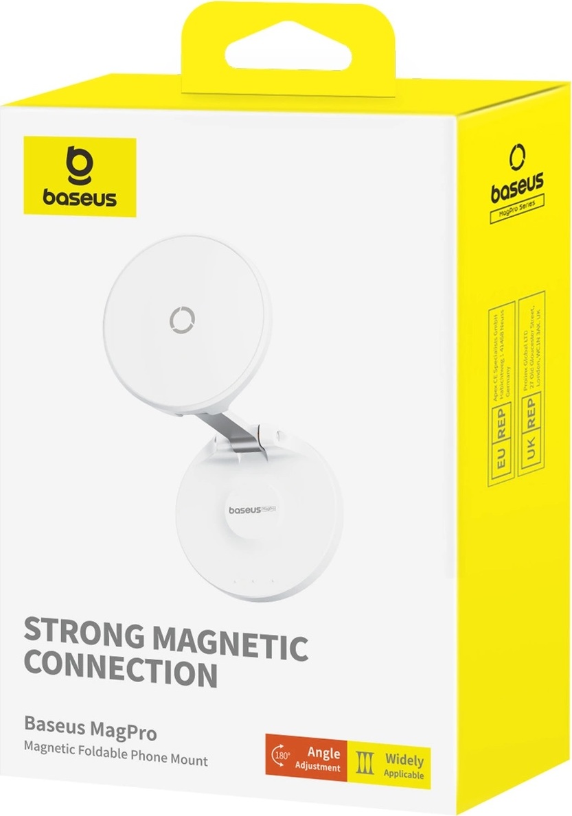 Baseus MagPro Magnetic Foldable Phone Mount Moon, bílá