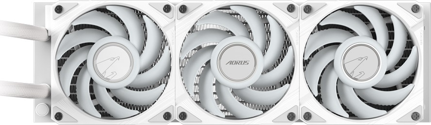 GIGABYTE vodní chladič AORUS WATERFORCE II 360I, 3x120mm, ARGB, LGA1851, AM5, Bílá