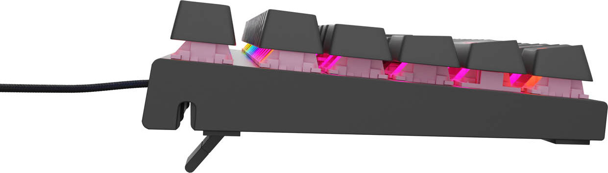 Genesis tichá herní klávesnice THOR 303/TKL/RGB/Outemu Peach/Drátová USB/CZ-SK layout/Černá