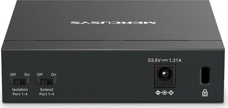 MERCUSYS switch MS105GP (5xGbE,4xPoE+,65W,fanless)