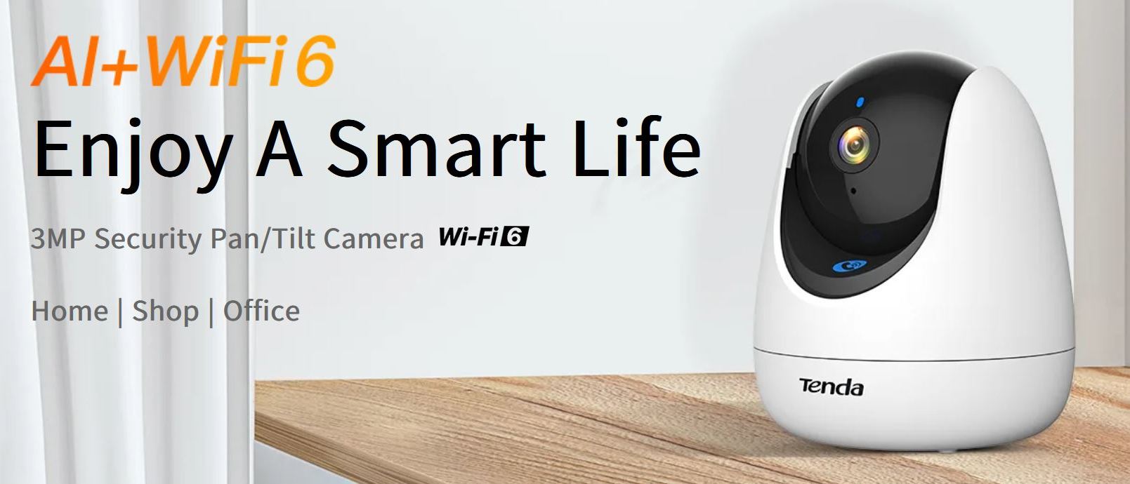 Tenda RP3 Pro AI Security 2K (3MP) Wi-Fi 6 otočná kamera, noční vidění, audio, WPA3, AX300