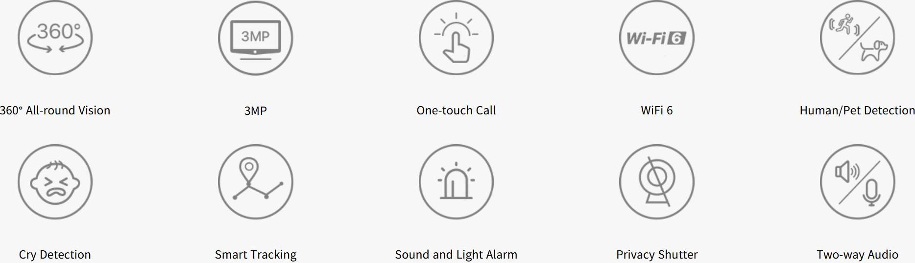 Tenda RP3 Pro AI Security 2K (3MP) Wi-Fi 6 otočná kamera, noční vidění, audio, WPA3, AX300