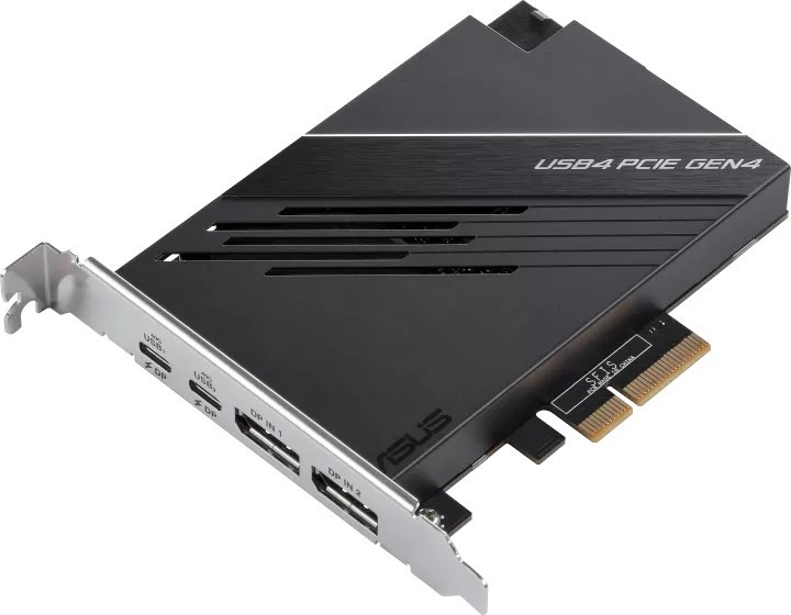 ASUS Rozšiřovací karta USB4 PCIe Gen4, PCIe 4.0 x4, 2x USB4 Typ-C, 2x DP