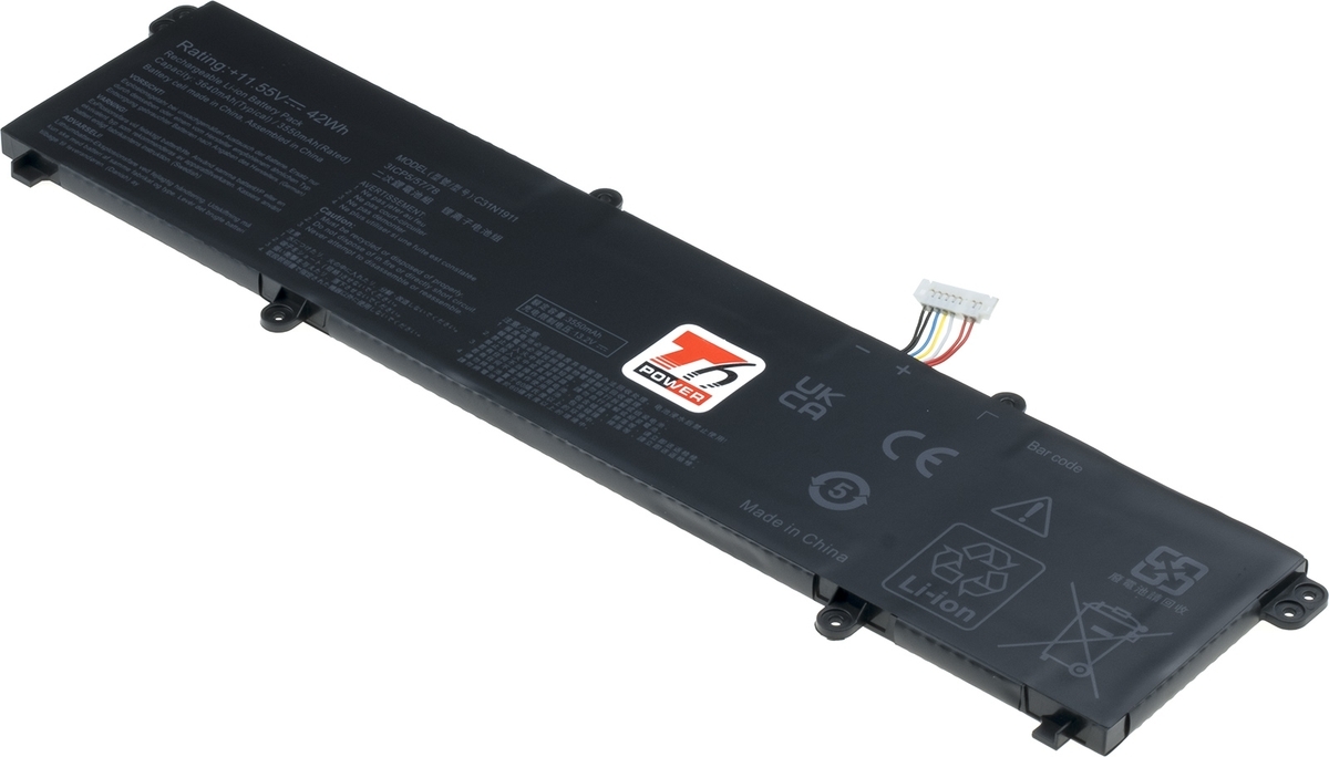 Baterie T6 Power pro Asus VivoBook 14 X413, X421, S413, Flip TP420, 3640mAh, 42Wh, 3cell, Li-pol