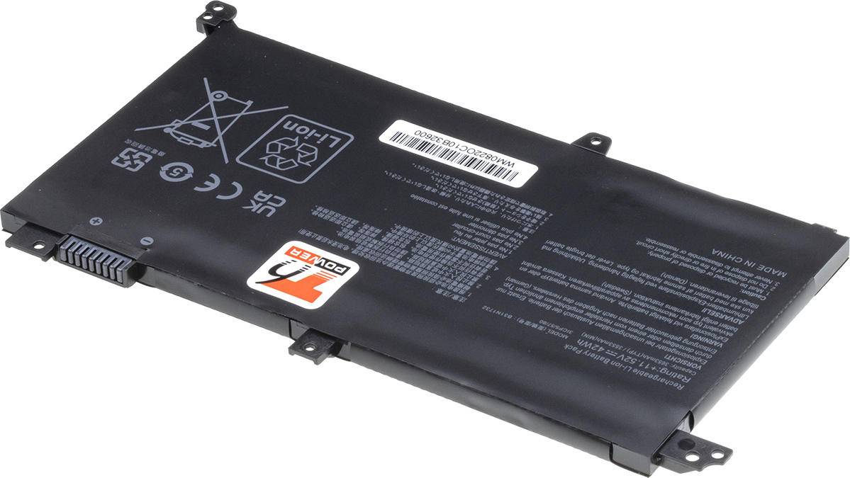 Baterie T6 Power pro Asus VivoBook X430U, X571G, X571L, S430F, S430U, 3650mAh, 42Wh, 3cell, Li-pol