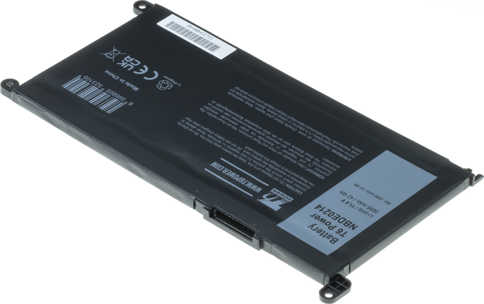 Baterie T6 Power Dell Insprion 3581, 3582, 3584, 5584, Vostro 5581, 3685mAh, 42Wh, 3cell, Li-poly