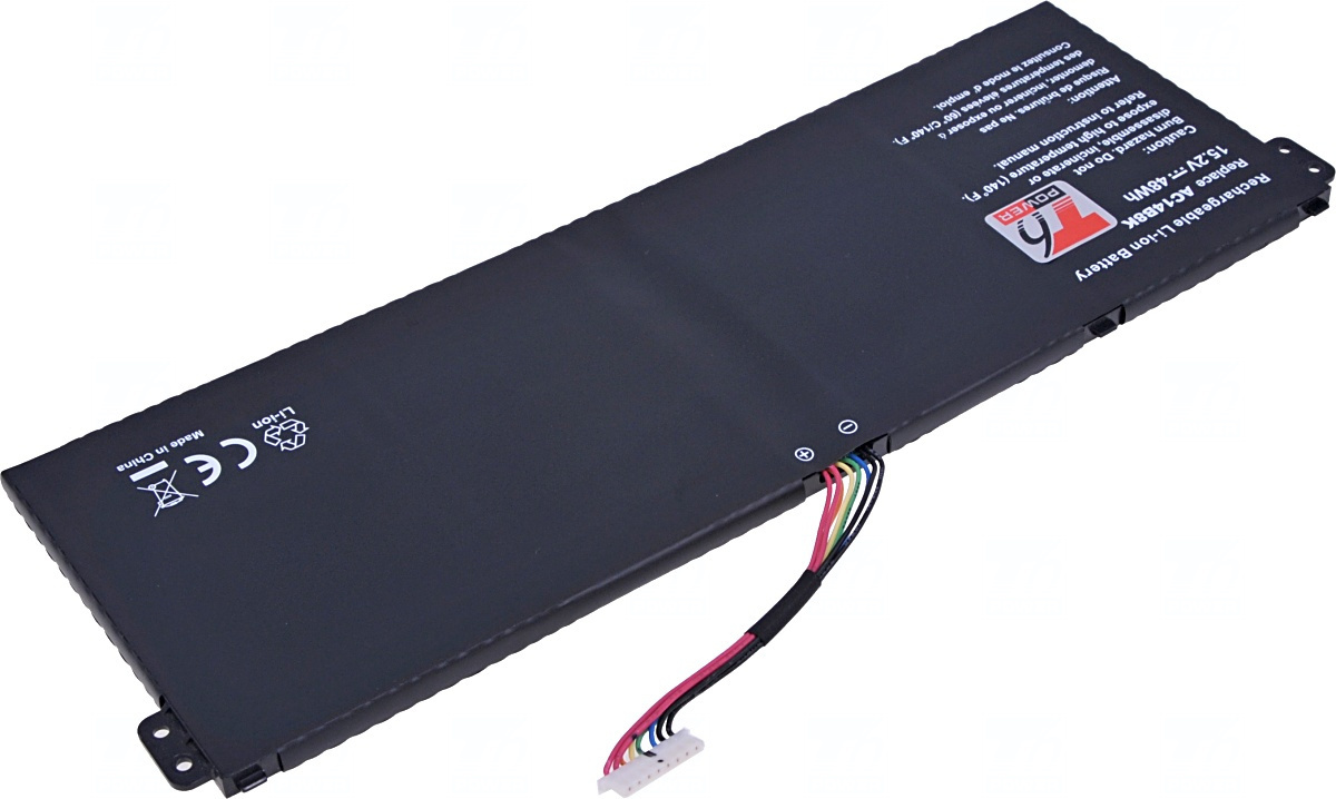 Baterie T6 Power pro Acer Aspire ES1-311, ES1-511, E5-571, E5-731, 3150mAh, 48Wh, 4cell, Li-ion