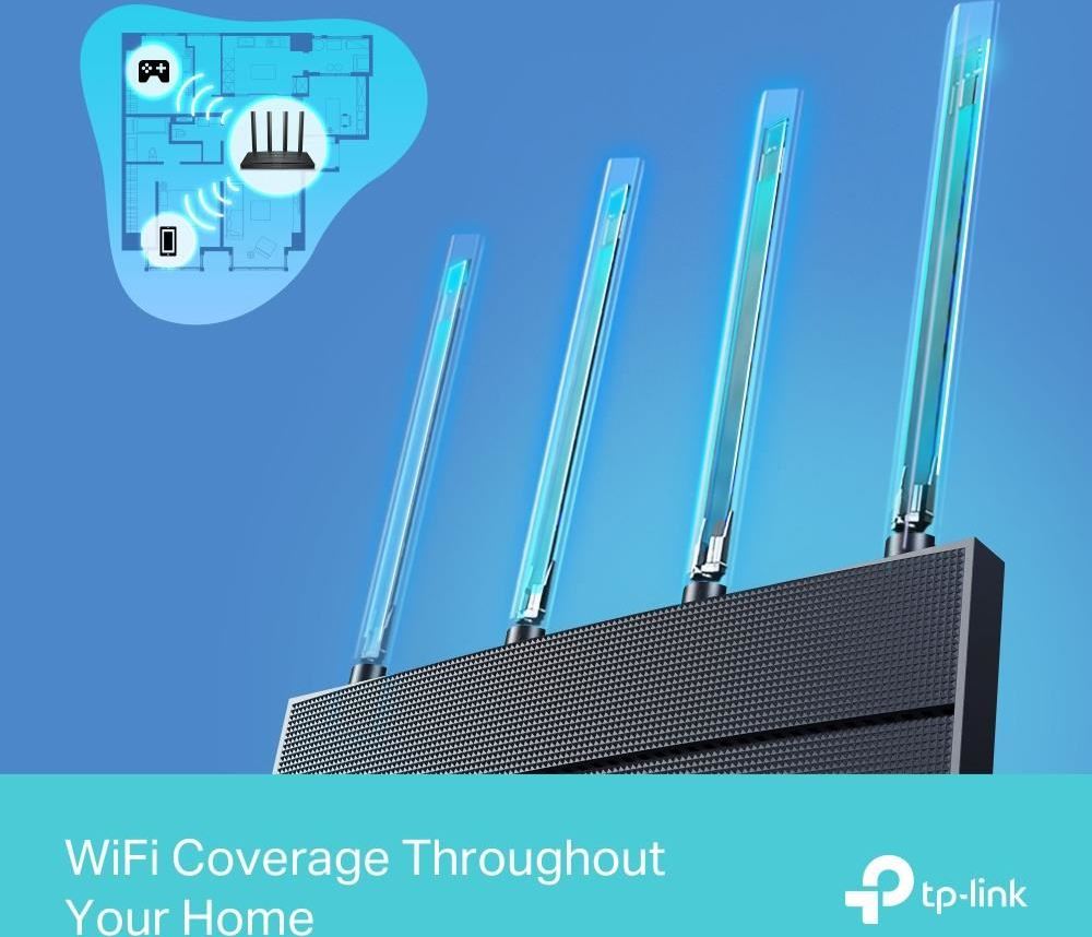TP-Link Archer AX12 OneMesh/EasyMesh WiFi6 router (AX1500,2,4GHz/5GHz,3xGbELAN,1xGbEWAN)