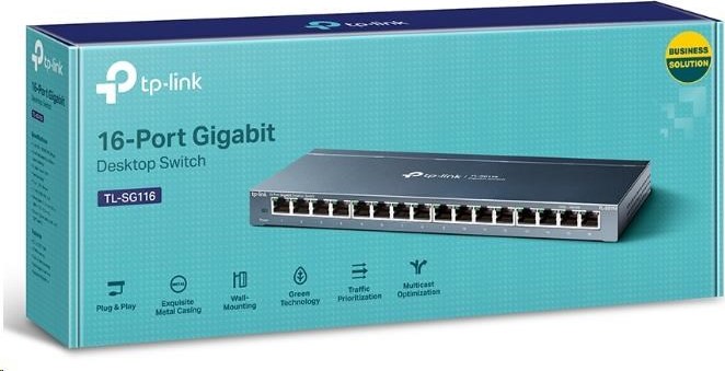 TP-Link switch TL-SG116 (16xGbE, fanless)