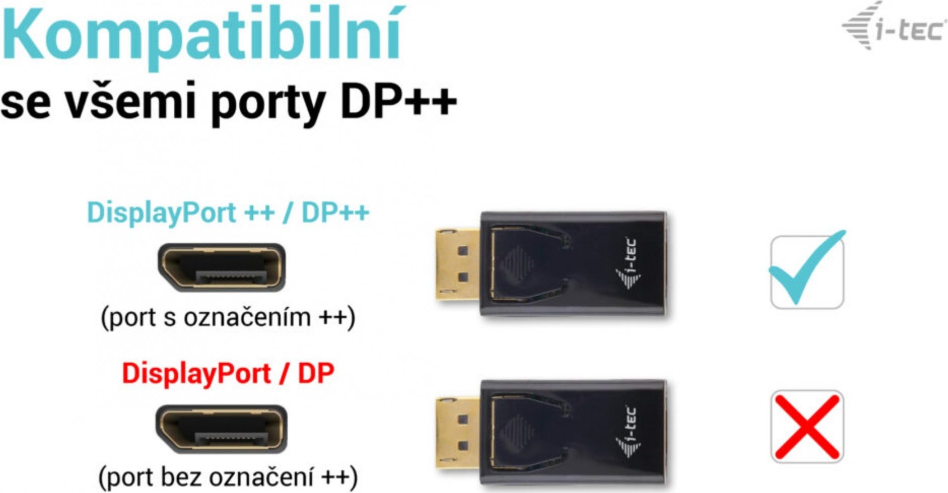 i-tec Passive DisplayPort to HDMI Adapter (max 4K/30Hz)