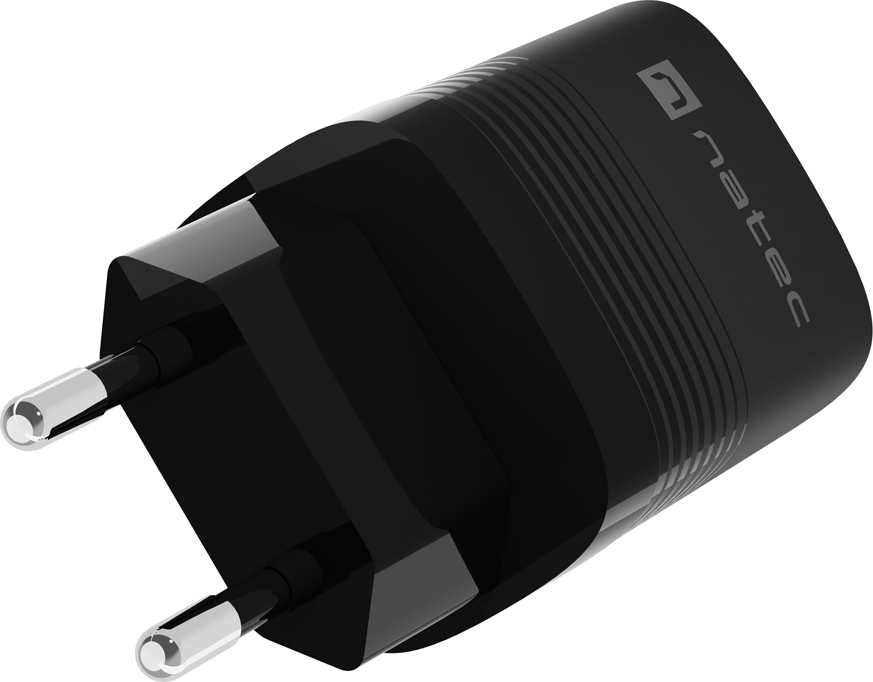 Univerzální USB nabíječka Natec RIBERA GaN 30 W, 1X USB-A, 1X USB-C, černá