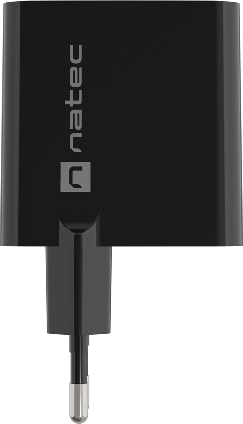 Univerzální USB nabíječka Natec RIBERA GaN 45W, 1X USB-A, 1X USB-C, černá