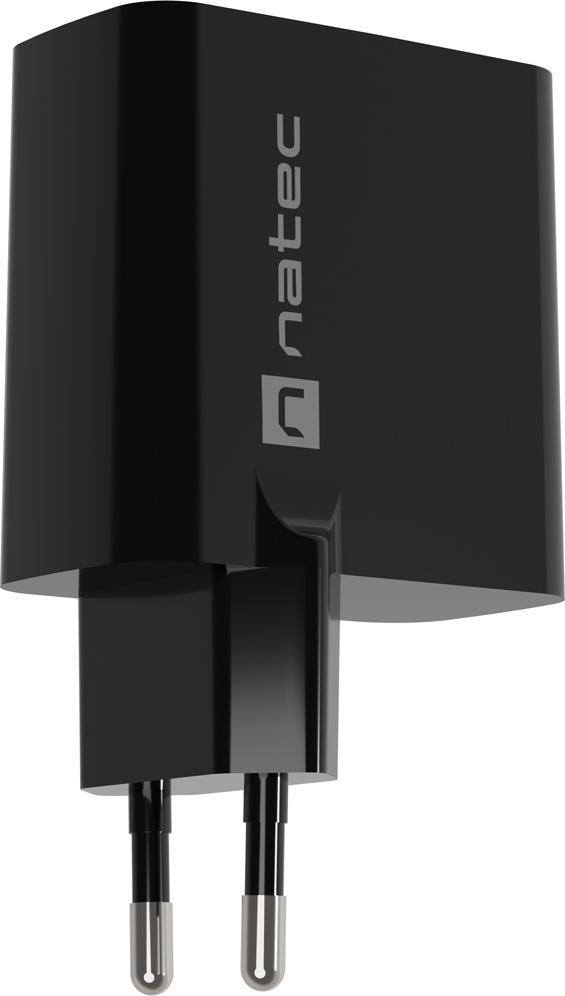 Univerzální USB nabíječka Natec RIBERA GaN 45W, 1X USB-A, 1X USB-C, černá