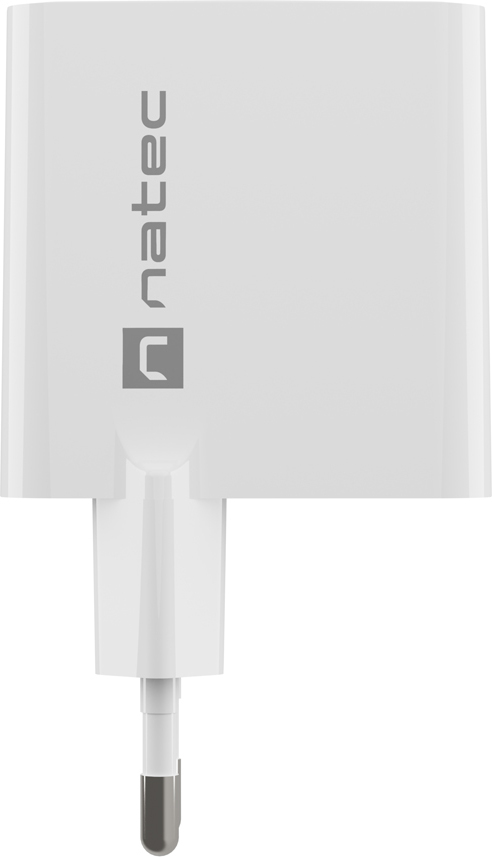 Univerzální USB nabíječka Natec RIBERA GaN 45W, 1X USB-A, 1X USB-C, bílá