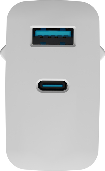 Univerzální USB nabíječka Natec RIBERA GaN 45W, 1X USB-A, 1X USB-C, bílá