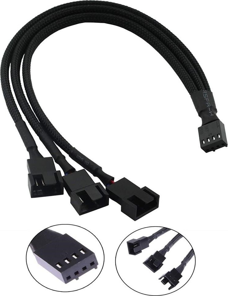 1stCOOL redukce pro ventilátory 1x 4pin PWM na 3x 4pin PWM