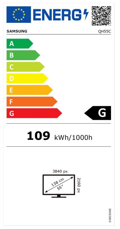 SAMSUNG SMART Signage LED QH55C 55" LH55QHCEBGCXEN