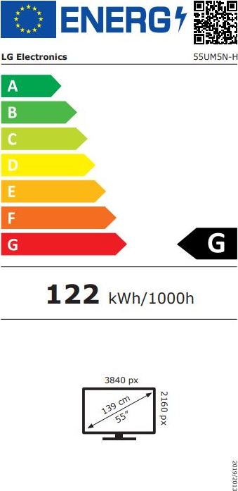 LG 55" signage 55UM5N-H - UHD, 24h, 500nit, WebOS