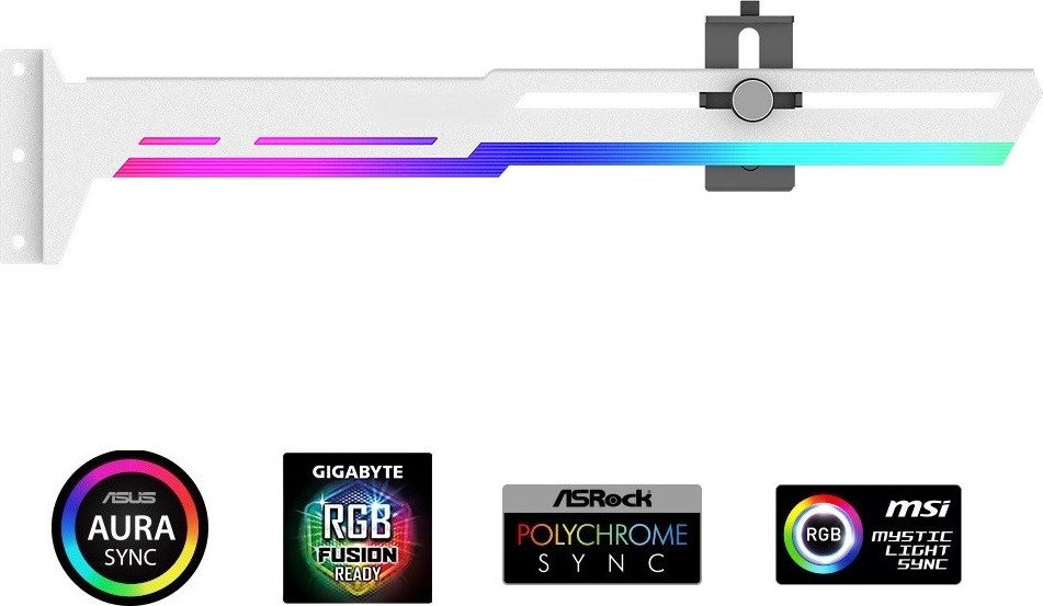 1stCool Podpěra GPU Kovový držák ARGB, bílá