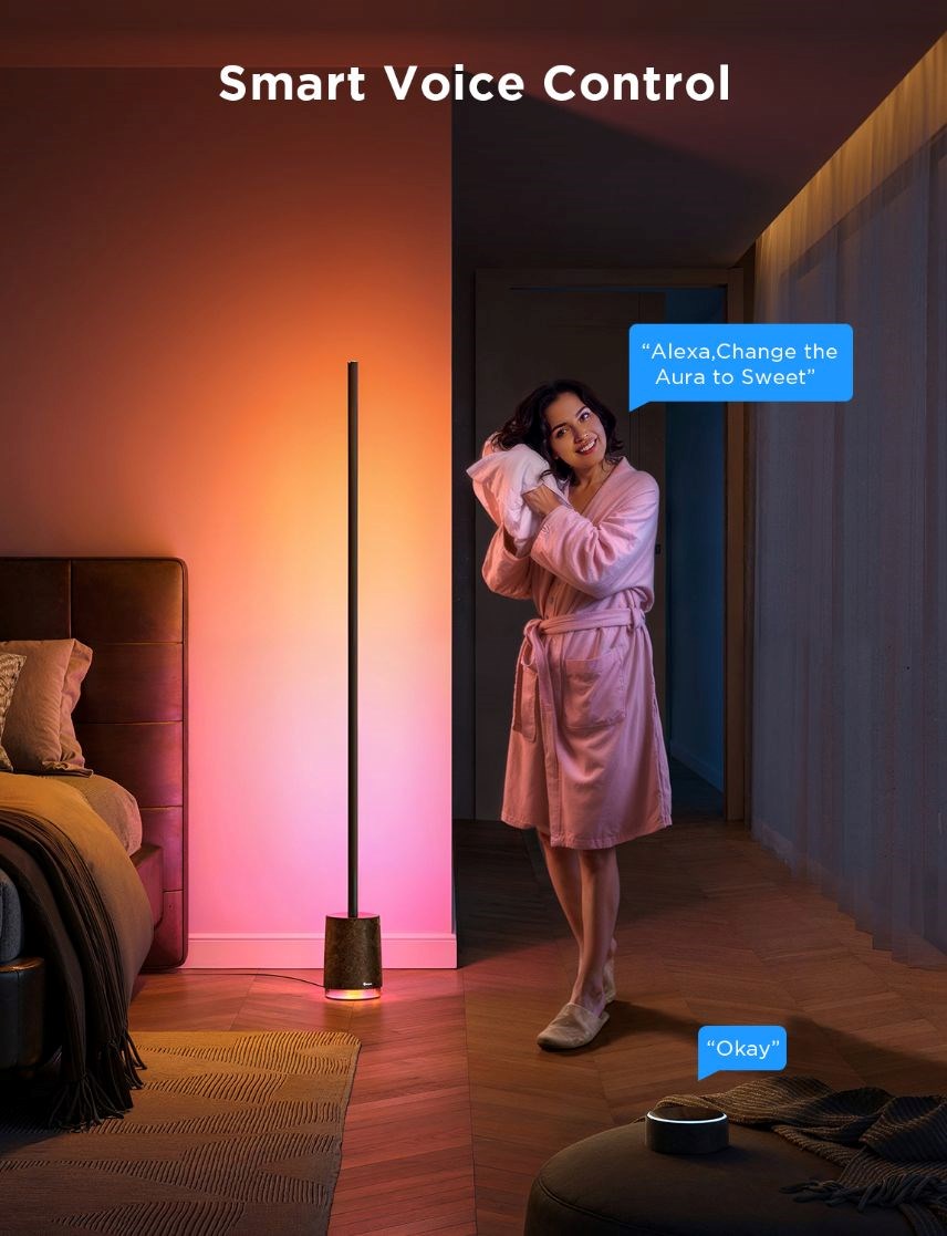 Govee Floor Lamp Pro RGBICWW LED lampa s reproduktorem + ovladač