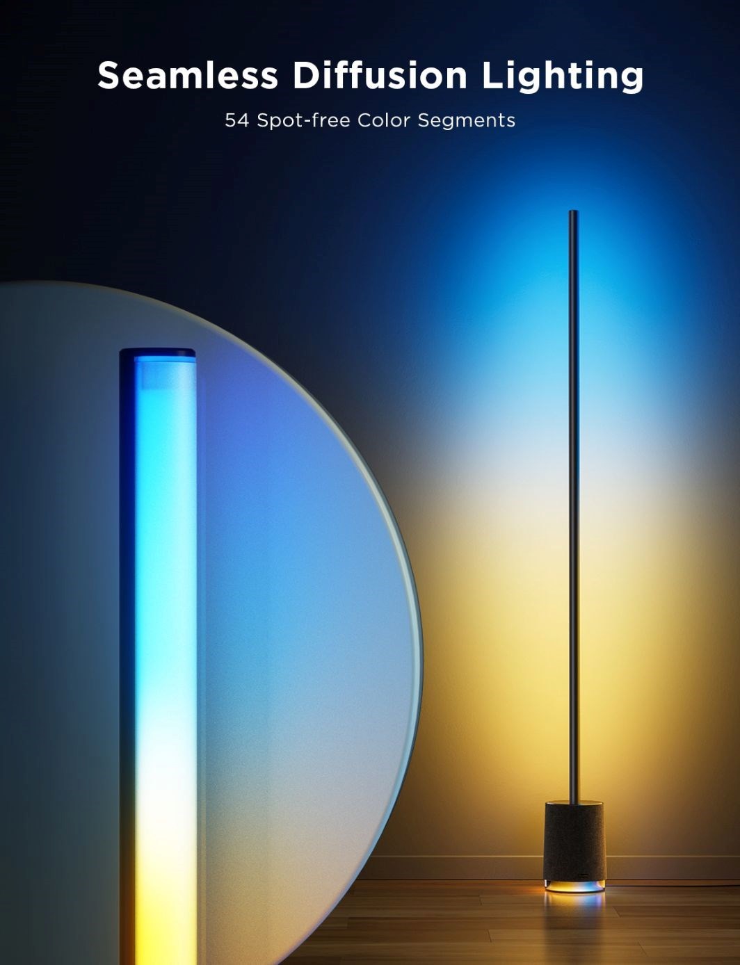 Govee Floor Lamp Pro RGBICWW LED lampa s reproduktorem + ovladač