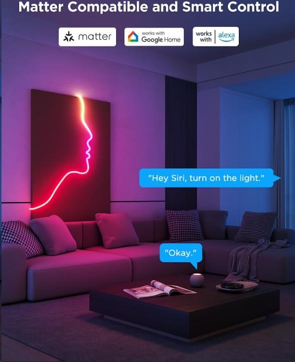 Govee Neon 2 MATTER ohebný LED pásek (3m) - RGBIC