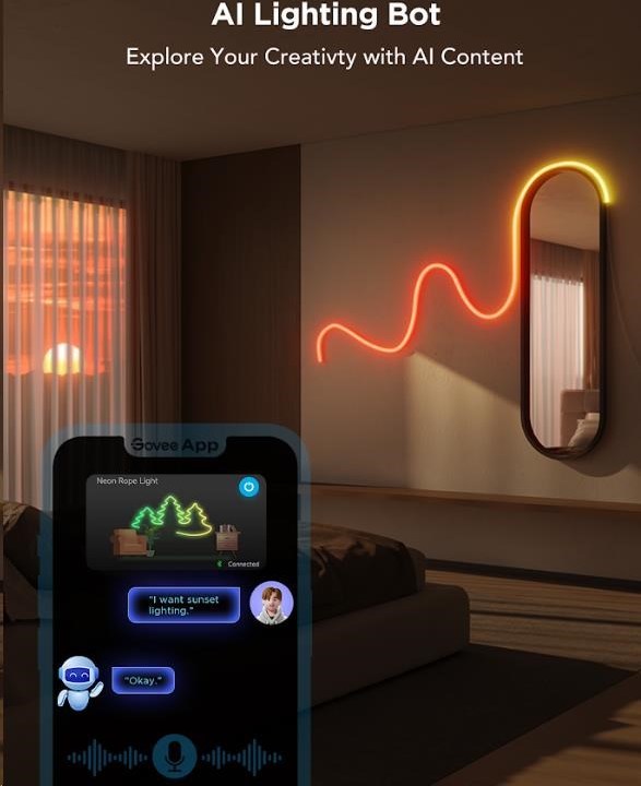 Govee Neon 2 MATTER ohebný LED pásek (3m) - RGBIC