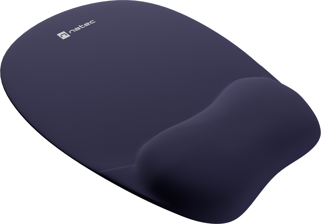 Podložka pod myš ergonomická Natec CHIPMUNK, paměťová pěna, Navy modrá, 230x200 mm