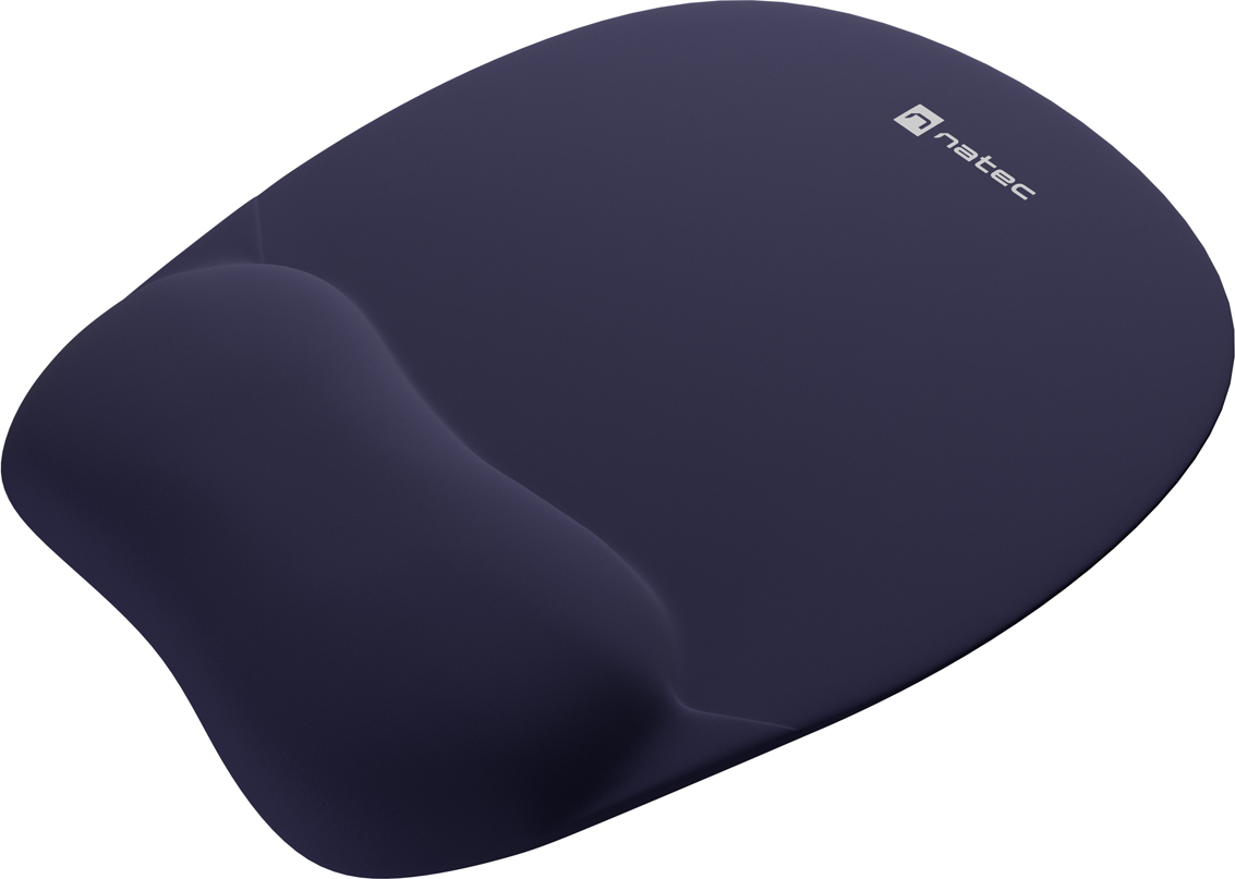 Podložka pod myš ergonomická Natec CHIPMUNK, paměťová pěna, Navy modrá, 230x200 mm
