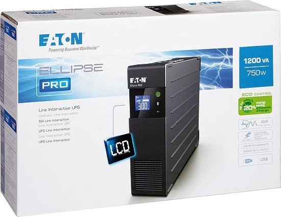 Eaton Ellipse PRO 1200 FR, UPS 1200VA, 8 zásuviek, LCD, slovenské zásuvky