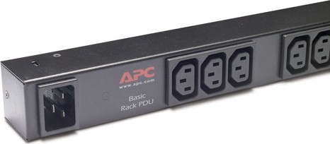 APC Rack PDU, Basic, ZeroU, 16A, 208/230V, (15)C13, IEC-320 C20 2.5m
