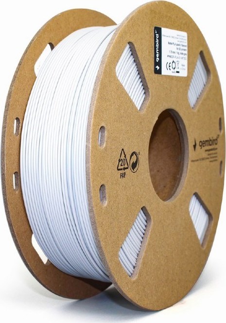 GEMBIRD Tisková struna (filament) PLA MATTE, 1,75mm, 1kg, šedá