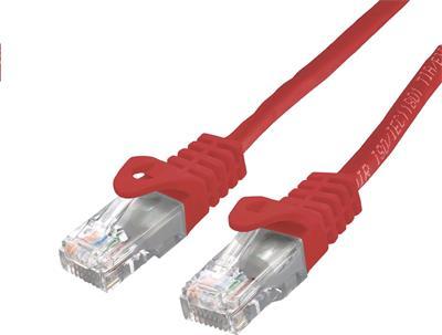 C-TECH kabel patchcord Cat6, UTP, červený, 0,25m