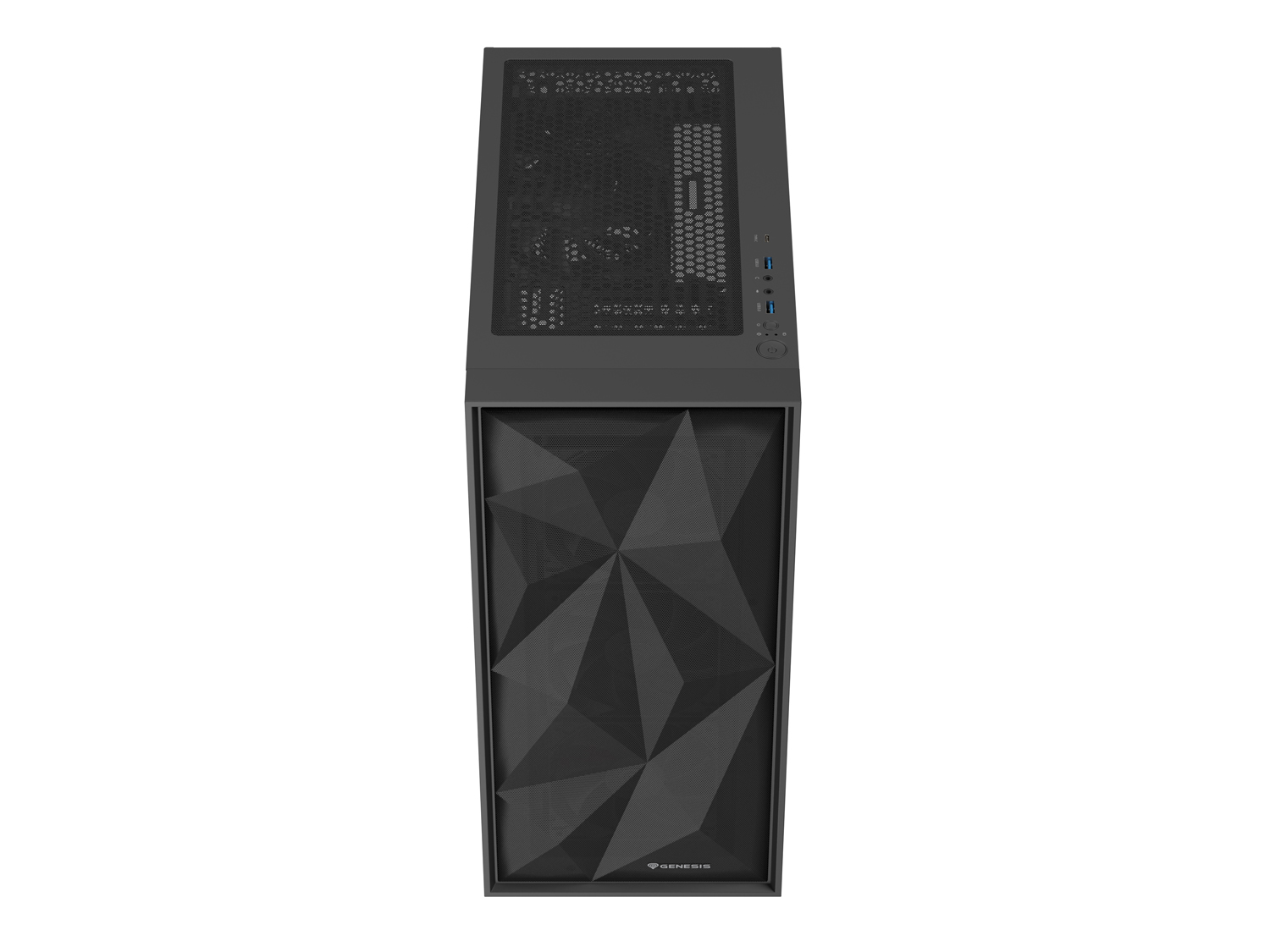 Počítačová skříň Genesis DIAXID 605F/Midi Tower/Transpar./Černá