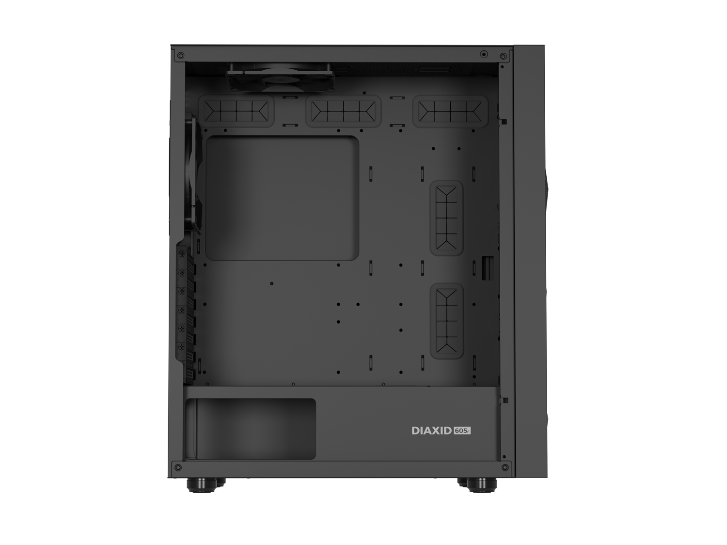 Počítačová skříň Genesis DIAXID 605F/Midi Tower/Transpar./Černá