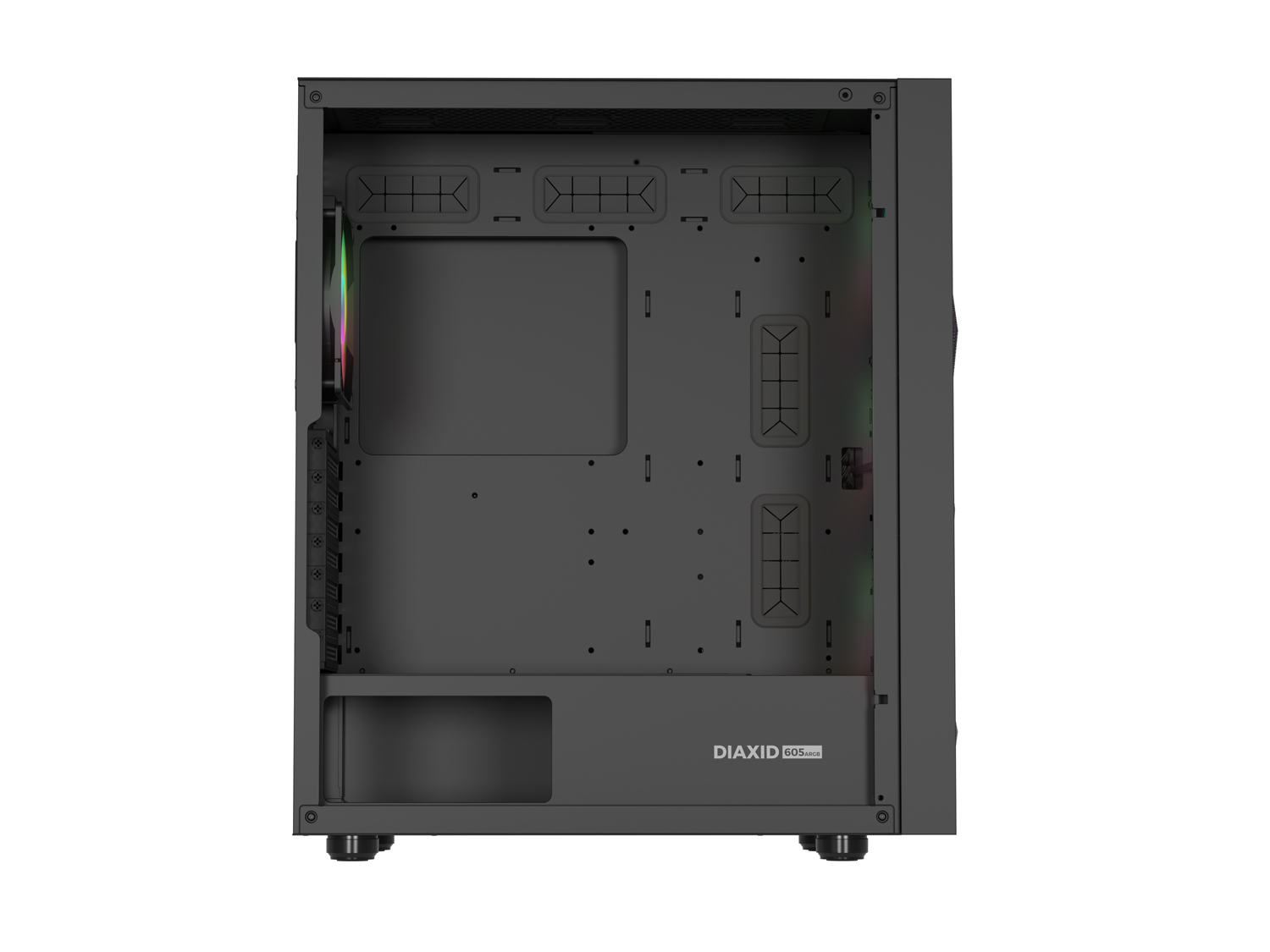 Počítačová skříň Genesis DIAXID 605 ARGB/Midi Tower/Transpar./Černá