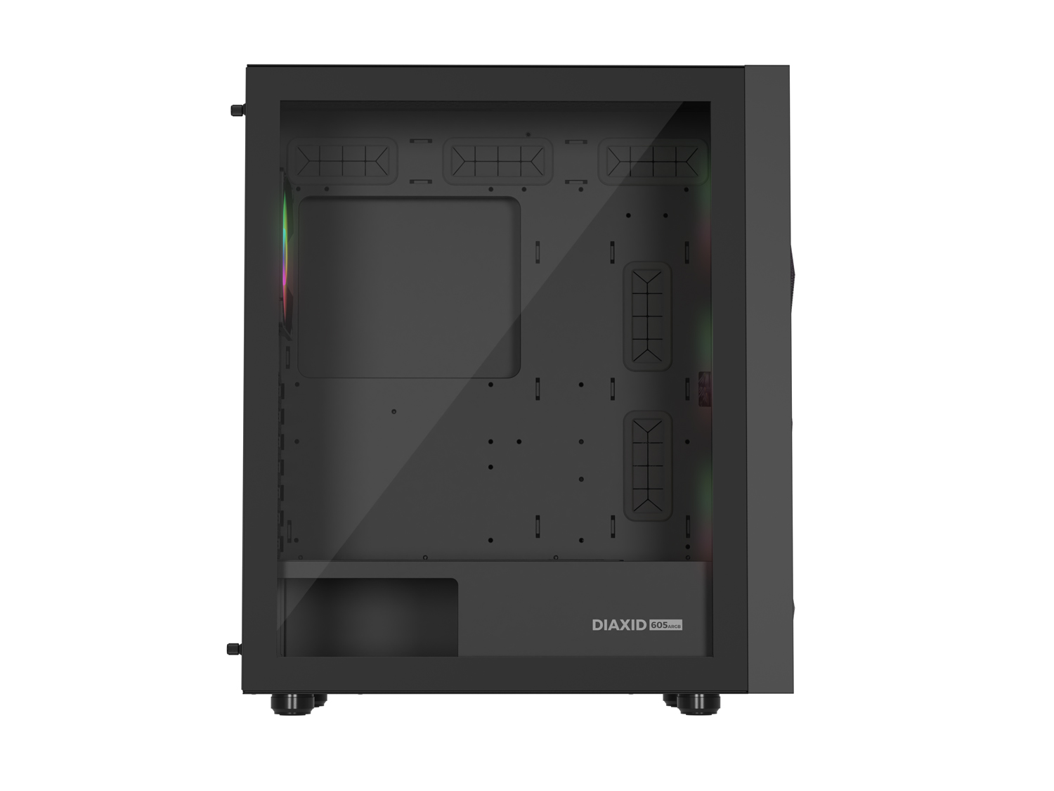 Počítačová skříň Genesis DIAXID 605 ARGB/Midi Tower/Transpar./Černá