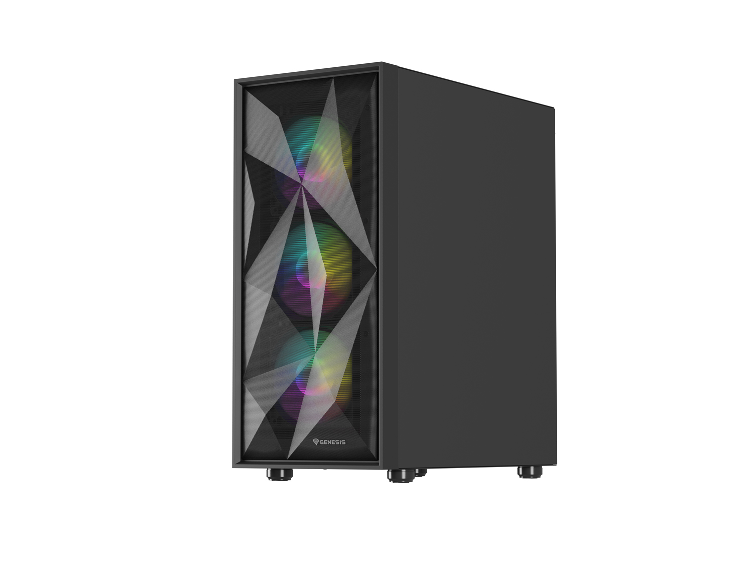 Počítačová skříň Genesis DIAXID 605 ARGB/Midi Tower/Transpar./Černá