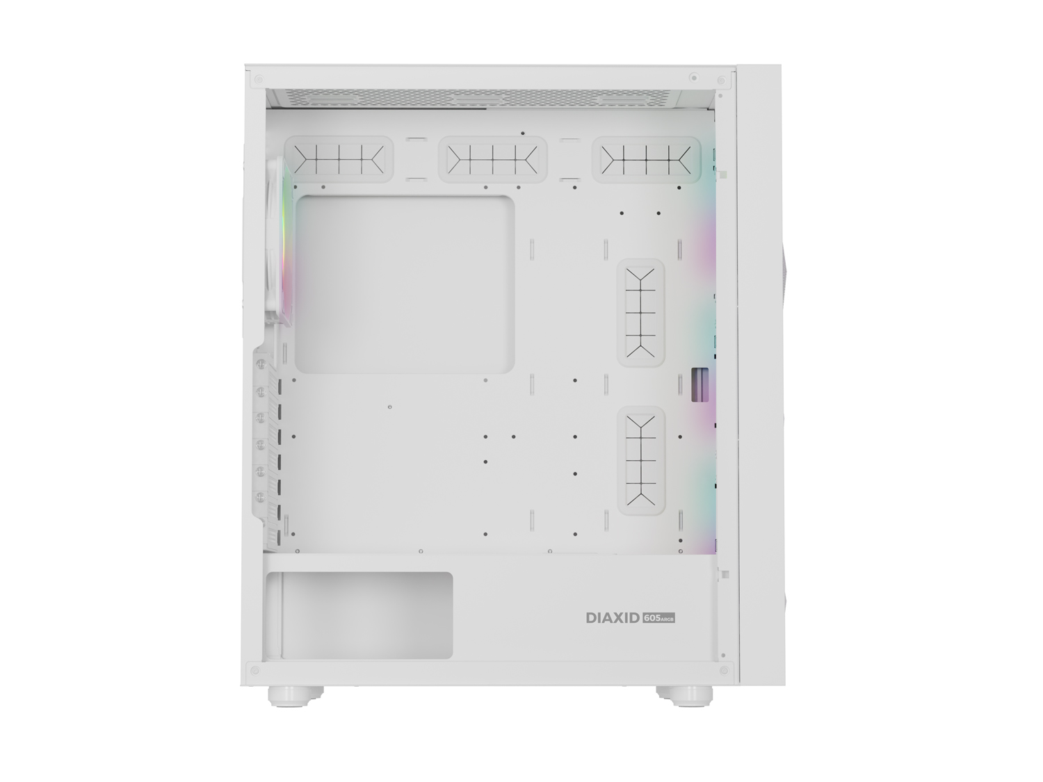 Počítačová skříň Genesis DIAXID 605 ARGB/Midi Tower/Transpar./Bílá