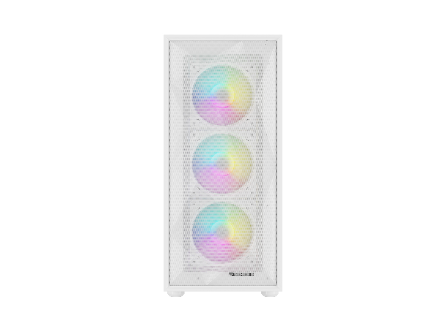 Počítačová skříň Genesis DIAXID 605 ARGB/Midi Tower/Transpar./Bílá