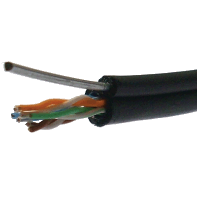 DATACOM UTP drát Cat5e 305m samonosný OUTDOOR blk